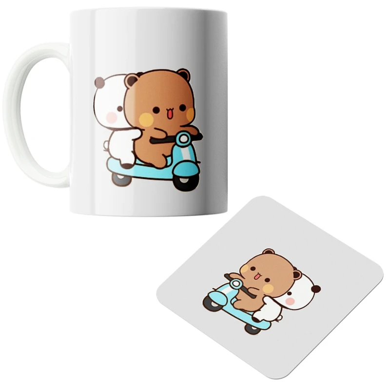 ماگ پاد آفرین مدل فانتزی کد ۱۴ به همراه زیر لیوانی 