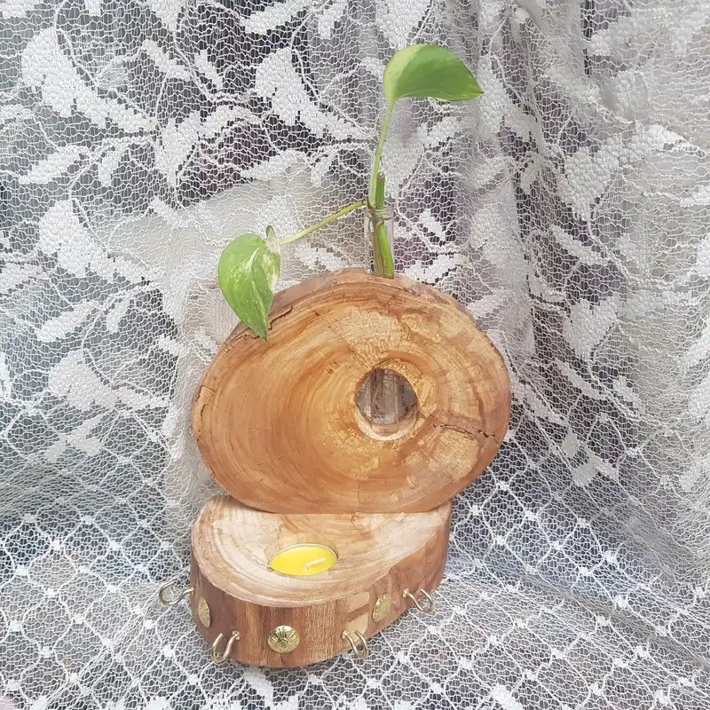 کلید آویز چوبی مدل روستیک جاگلدانی