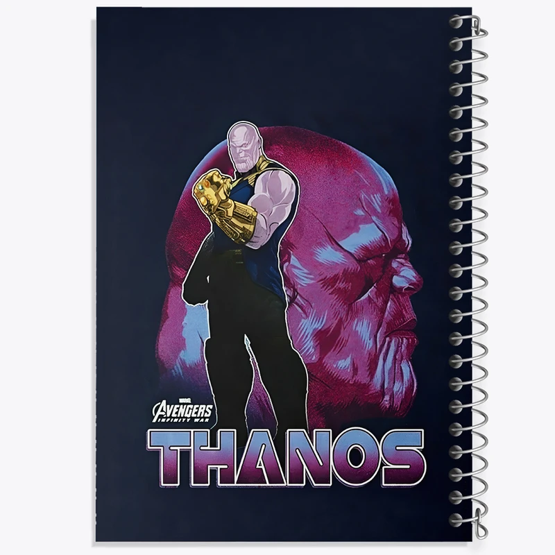 دفتر ژورنال نویسی 50 برگ خندالو مدل نقطه ای طرح ثانوس مارول (Marvel) کد N5712