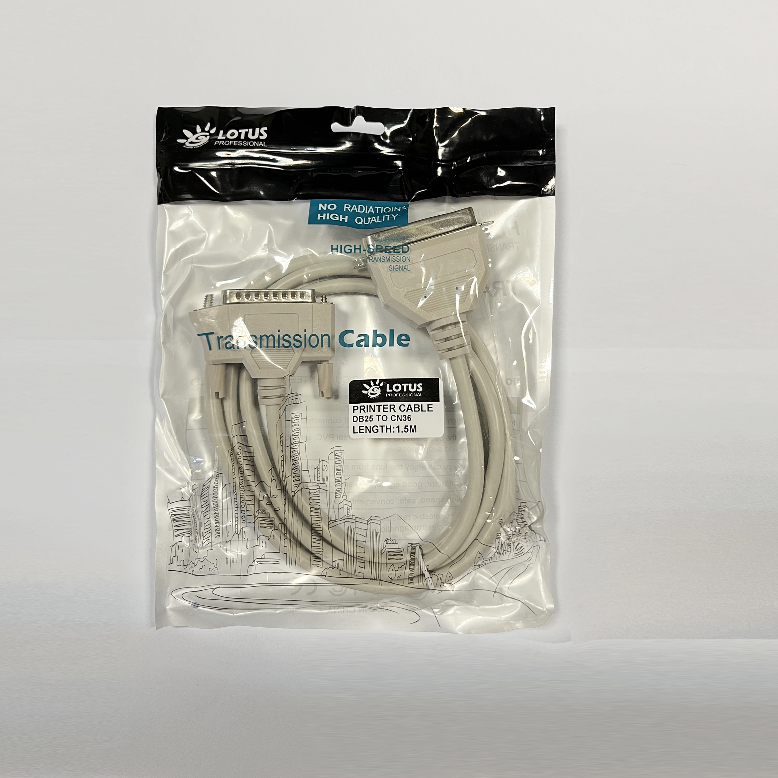 کابل پرینتر لوتوس مدل DB25-36PIN طول 1.5 متر