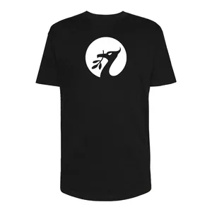 تی شرت لانگ زنانه مدل BIRD کد P002 رنگ مشکی