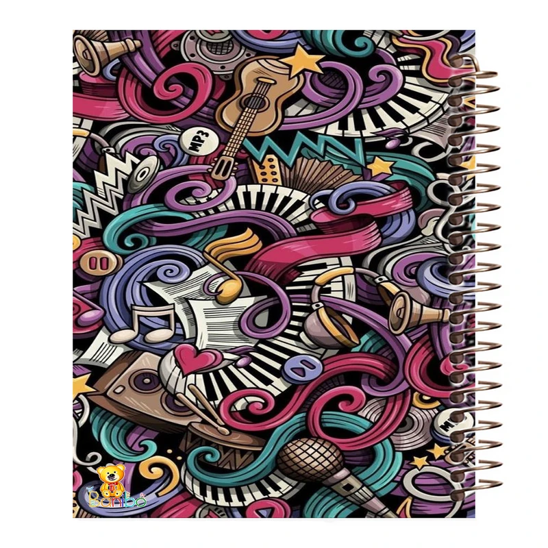 دفتر نقاشی 50 برگ بانیبو مدل موزیک کد 334