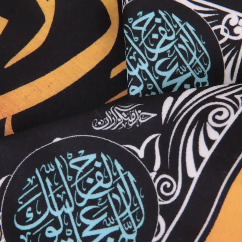 پرچم خدمتگزاران مدل کتیبه مذهبی طرح لوزی یا رقیه بنت الحسین و چهارده معصوم کد 4000879