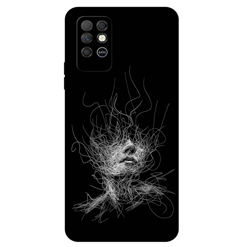 کاور مگافون طرح اسکچ صورت مدل 7423 مناسب برای گوشی موبایل اینفینیکس Note 8 