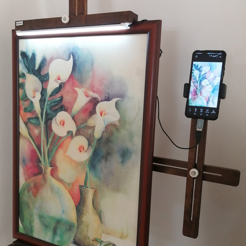 سه پایه بوم نقاشی رازی چوب مدل دوشیار