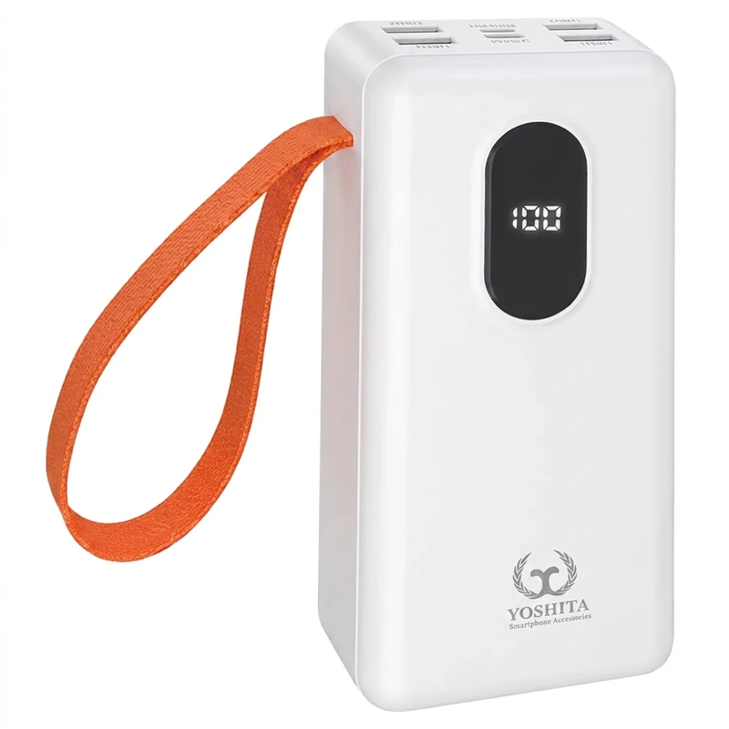 پاوربانک 22.5 وات یوشیتا مدل YP-040 ظرفیت 30000 میلی‌آمپرساعت به همراه کابل USB-A به USB-C 
