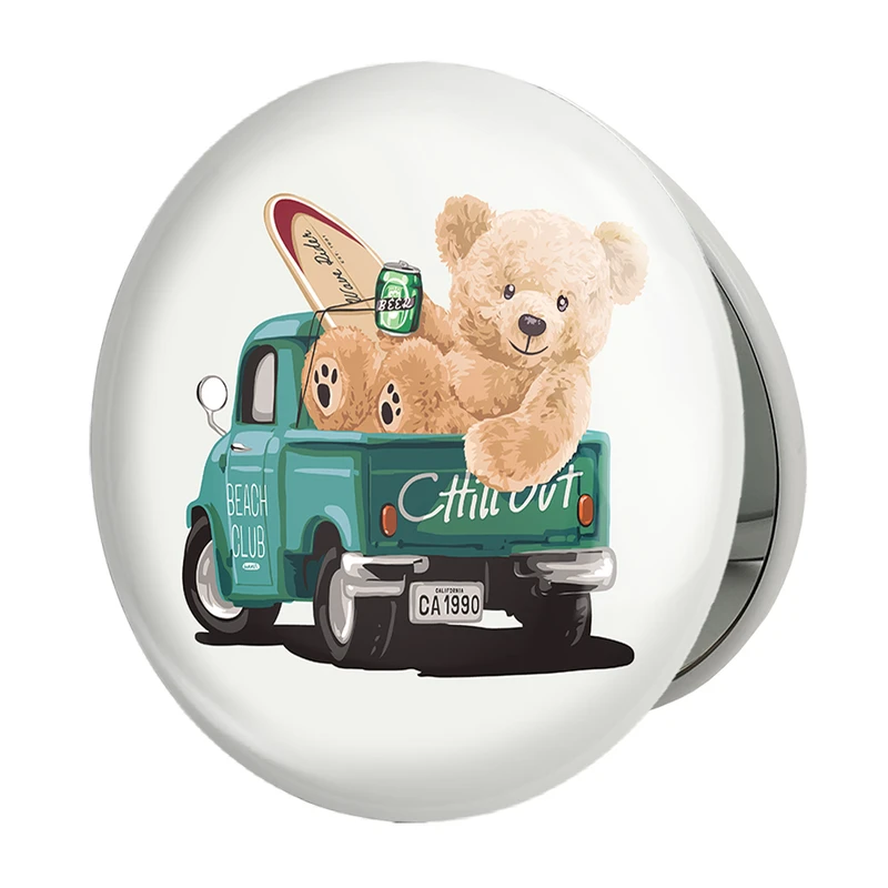 آینه جیبی خندالو طرح تدی Teddy مدل تاشو کد 26158 