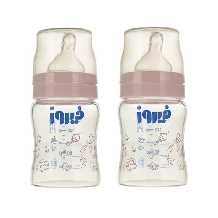 شیشه شیر فیروز مدل Pyrex ظرفیت 150 میلی لیتر مجموعه دو عددی