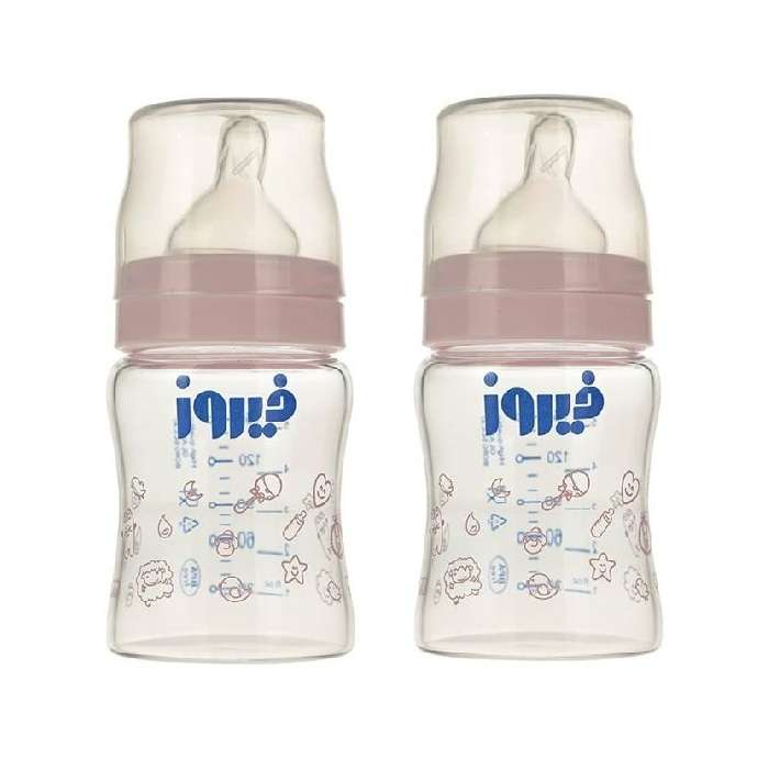شیشه شیر فیروز مدل Pyrex ظرفیت 150 میلی لیتر مجموعه دو عددی