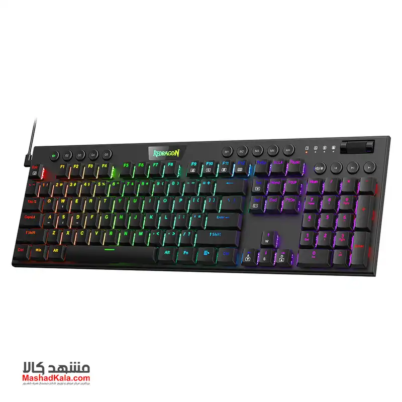 کیبورد مخصوص بازی ردراگون مدل HORUS K619 RGB RED SWITCH