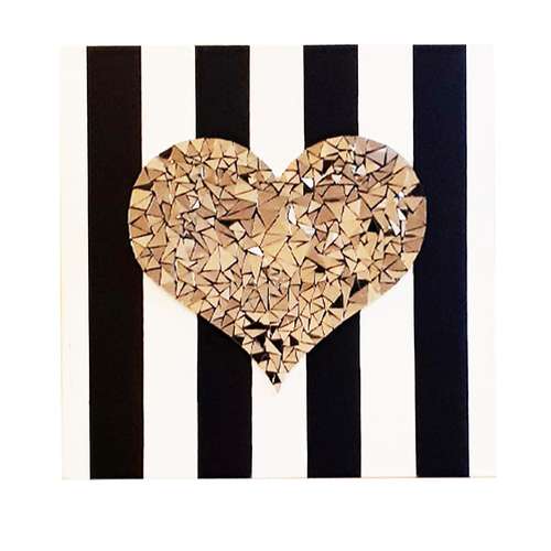 تابلو آینه کاری مدل قلب