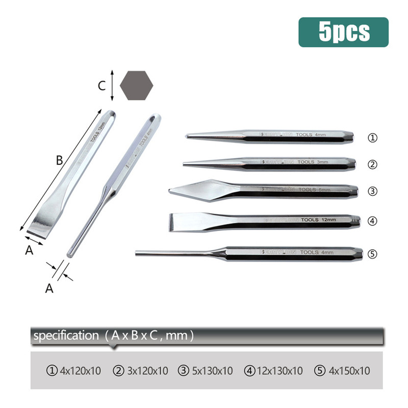 قلم و سنبه برلیون مدل 5005 مجموعه 5 عددی