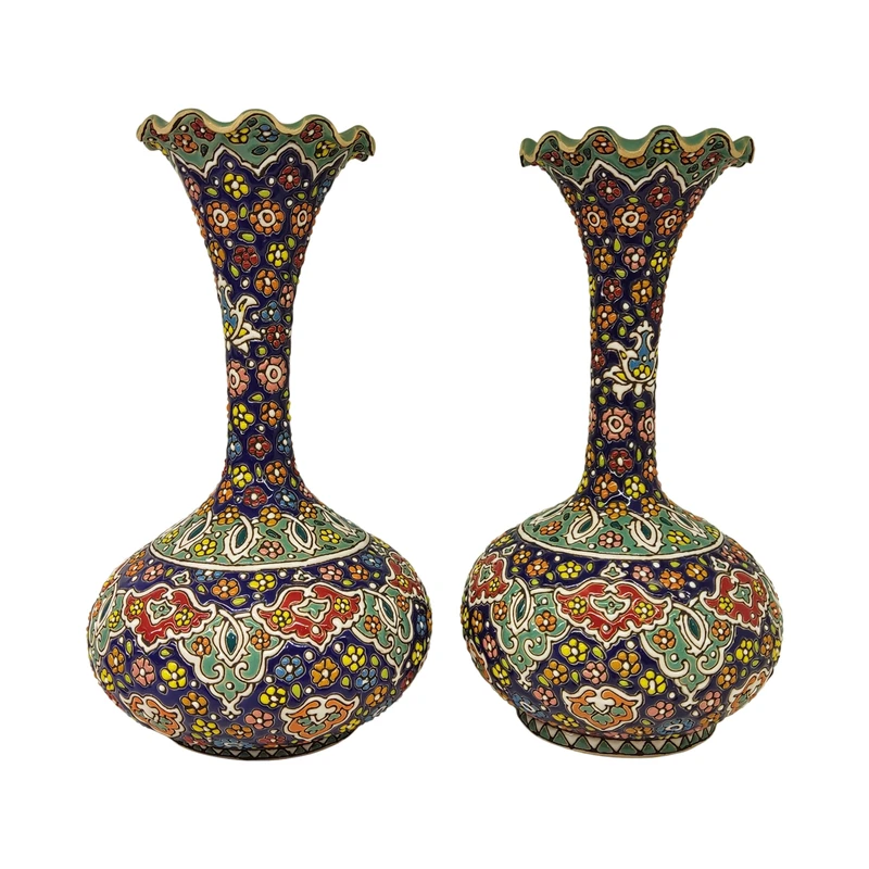 گلدان میناکاری کد 30 مجموعه 2 عددی 