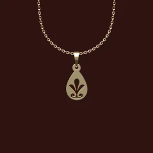 گردنبند طلا 18 عیار زنانه مدوپد مدل هندسی کد X2-1-1267