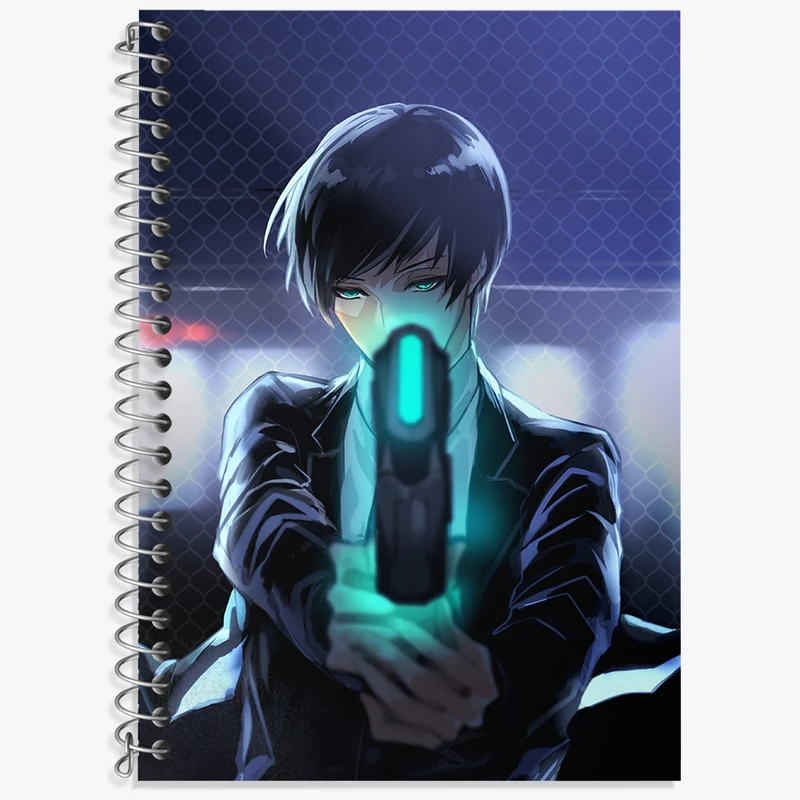 دفتر زبان 50 برگ خندالو مدل دو خط طرح انیمه روان گذر (Psycho Pass) کد 33736