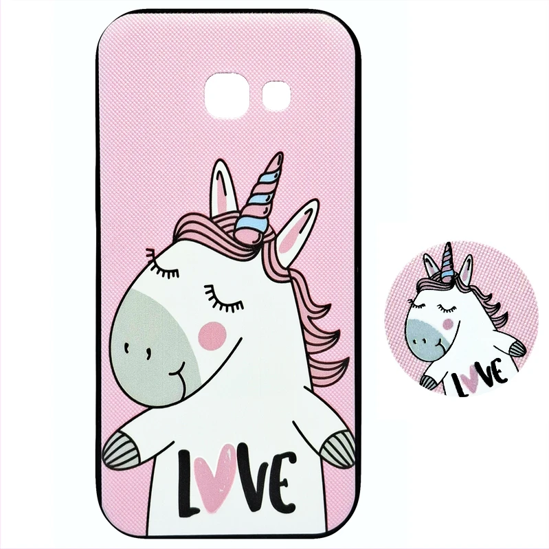 کاور مدل تک شاخ لاو مناسب برای گوشی موبایل سامسونگ galaxy A7 2017/ A720 به همراه پاپ سوکت