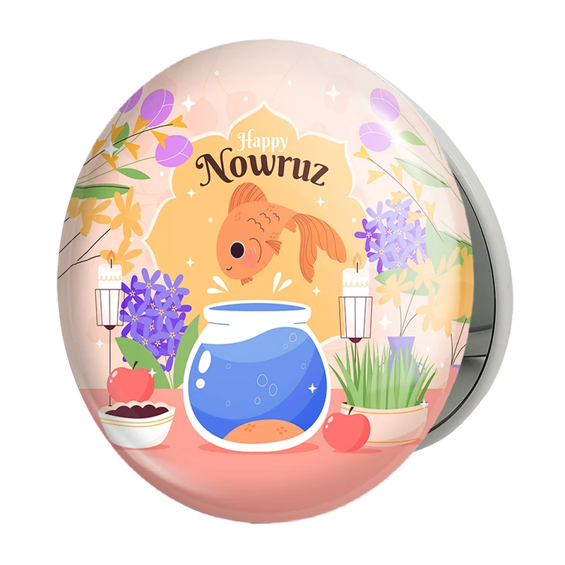 آینه جیبی خندالو طرح نوروز مدل تاشو کد 24600 