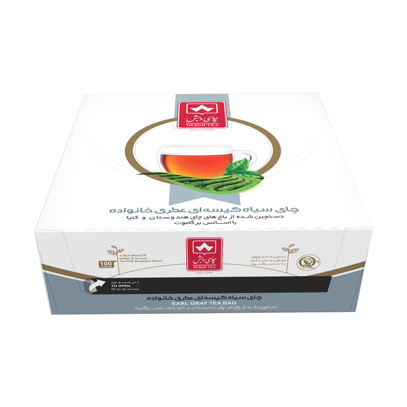 چای کیسه ای عطری خانواده چای دبش بسته 100 عددی