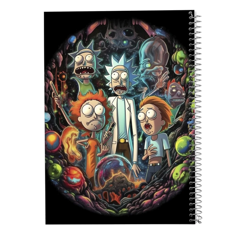 دفتر مشق 50 برگ مدوپد مدل ریک اند مورتی rick&morty کد DF10843