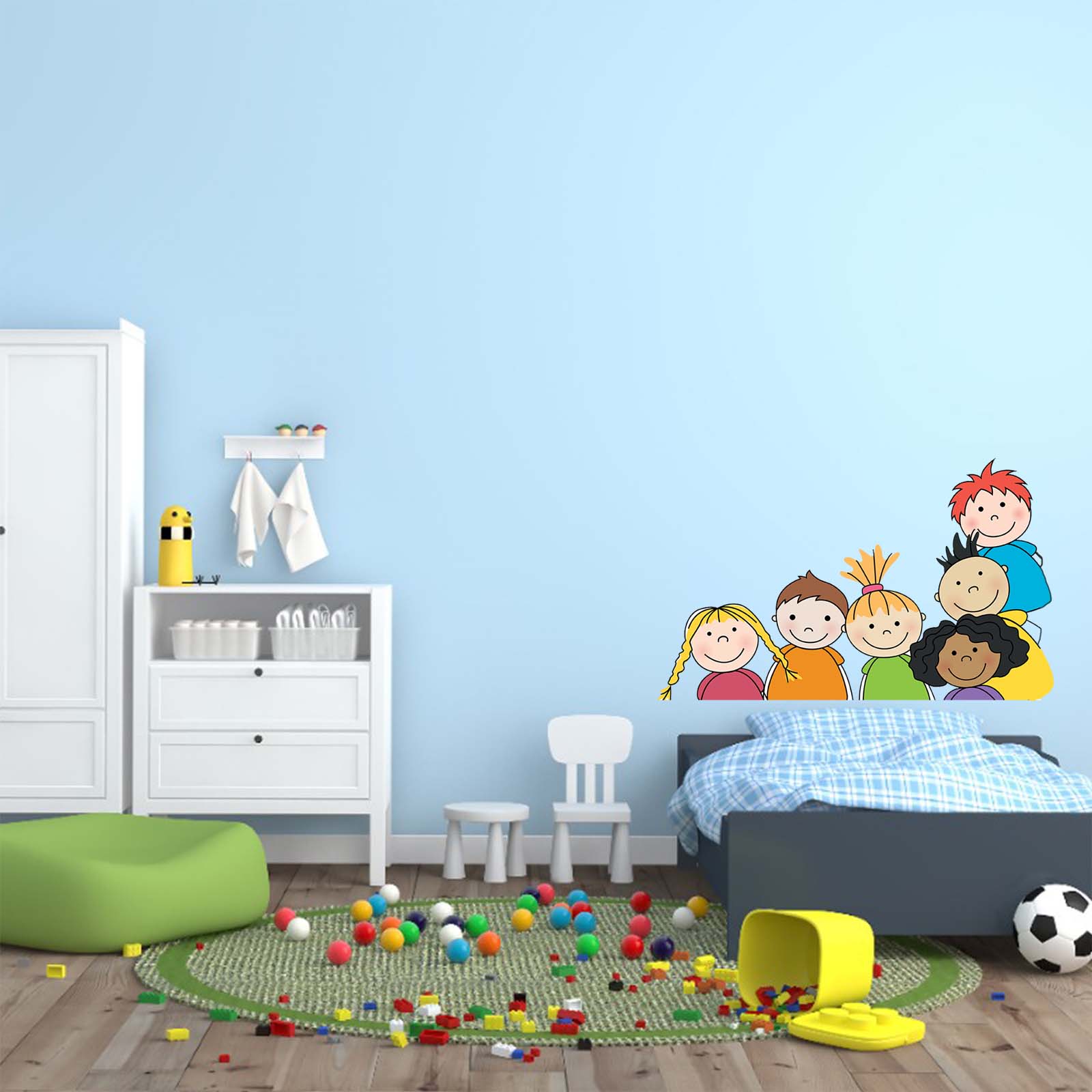 استیکر دیواری کودک هفال مدل کودکان کد n-52-m