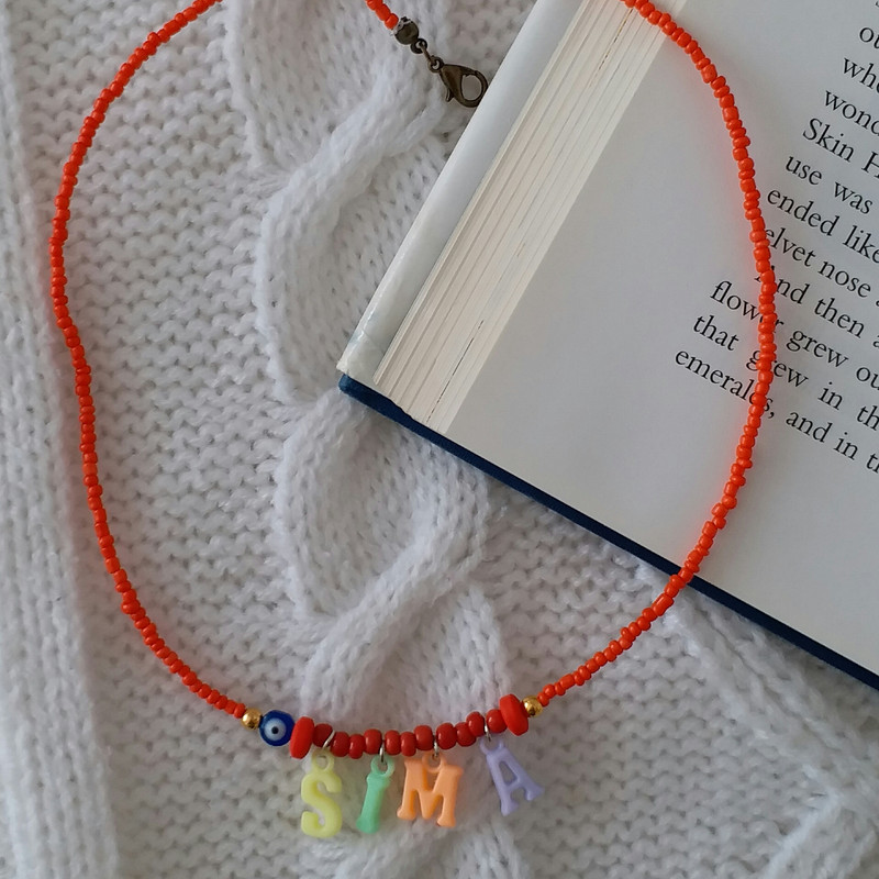 گردنبند دخترانه مدل تابستانی اسم سیما G111 گردنبند دخترانه مدل تابستانی اسم سیما G111