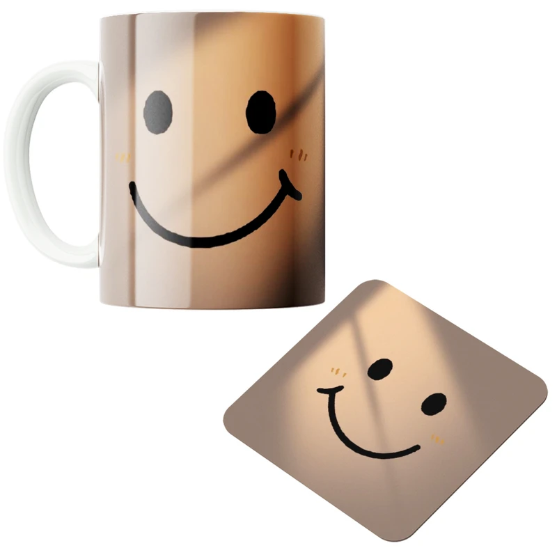 ماگ مدل Smile کد 54 به همراه زیر لیوانی