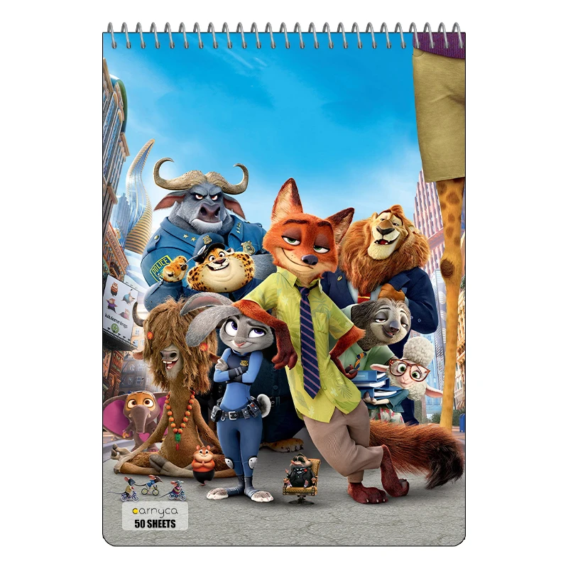 دفتر نقاشی 50 برگ سیمی کارنیکا طرح زوتوپیا Zootopia کد 62466