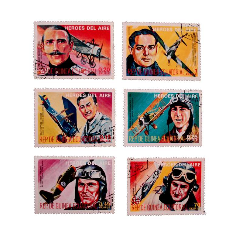 تمبر یادگاری مدل خلبانی کد DS1865 مجموعه 6 عددی