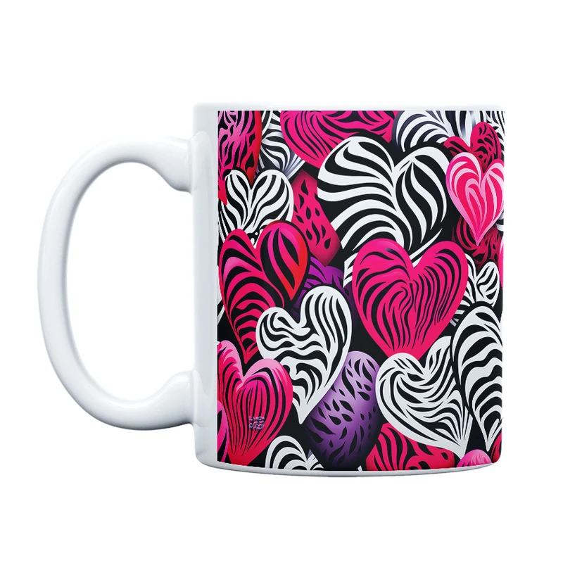 ماگ حس آمیزی طرح عاشقانه مدل قلب زیبا کد 44