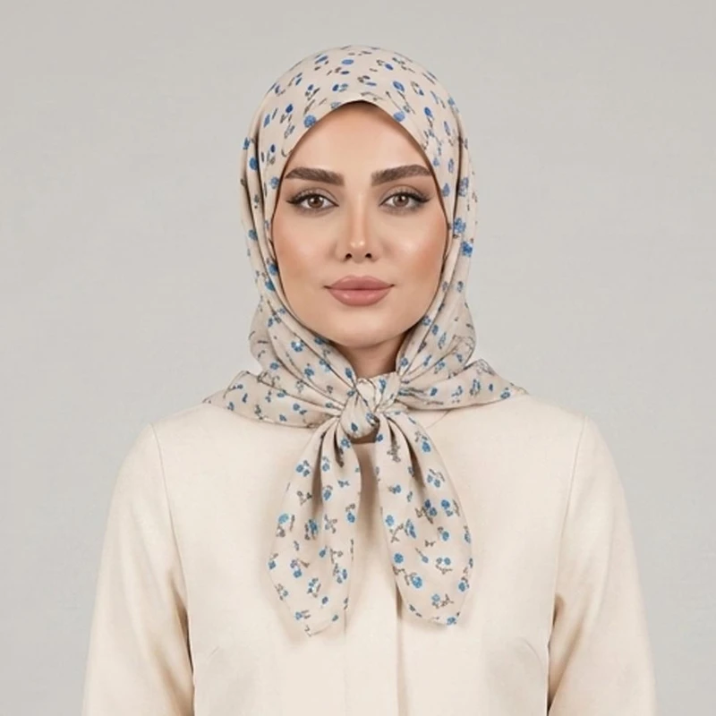 مینی اسکارف زنانه مدل نخی شکوفه ریز گلدار