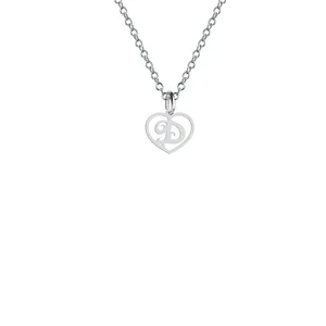 گردنبند نقره زنانه هایکا مدل قلب و حرف D کد n.ha2-760