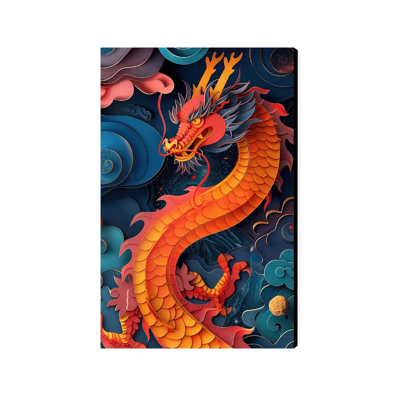 تابلو شاسی عرش مدل فانتزی طرح هنری اژدها کد As4617