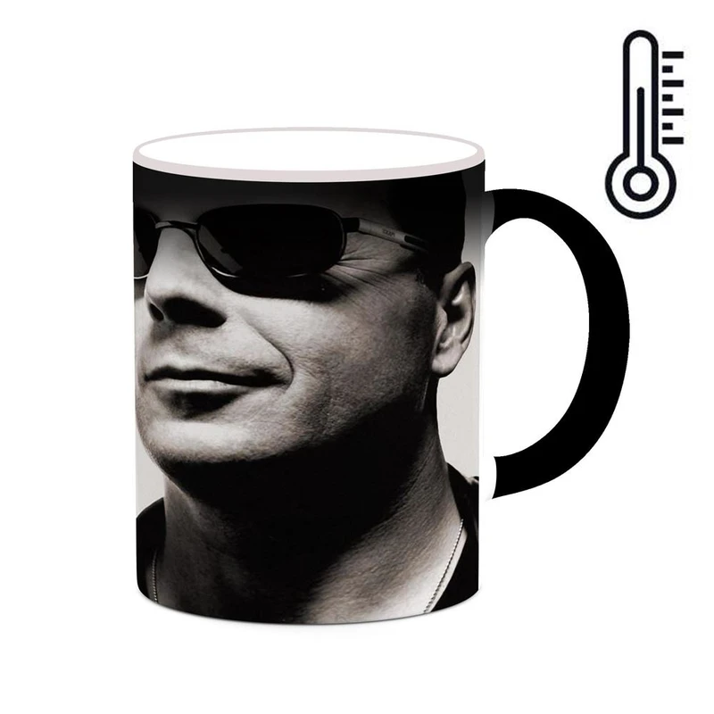 ماگ حرارتی کاکتی طرح بروس ویلیس Bruce Willis مدل mgh25362