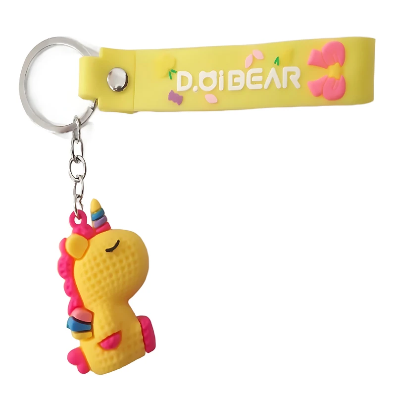 جاکلیدی دخترانه مدل سیلیکونی یونیکورن اسب تک شاخ طرح عروسکی