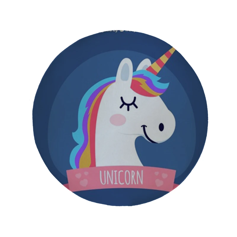 پادری مدل دایره طرح اسب تک شاخ کد 8268 سایز 90 × 90 سانتی متر