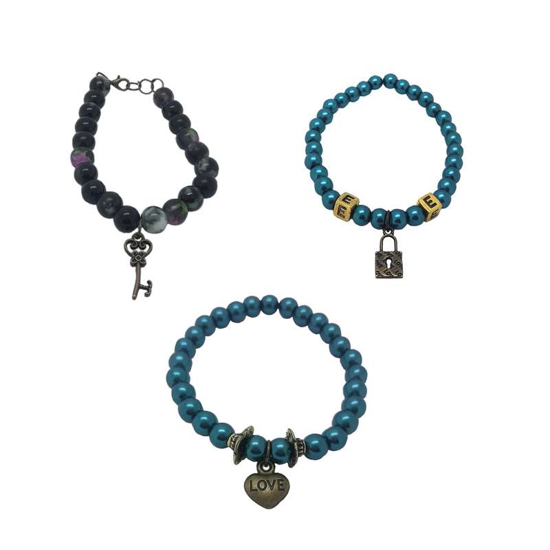 دستبند دخترانه کد DN24 مجموعه 3 عددی دستبند دخترانه کد DN24 مجموعه 3 عددی