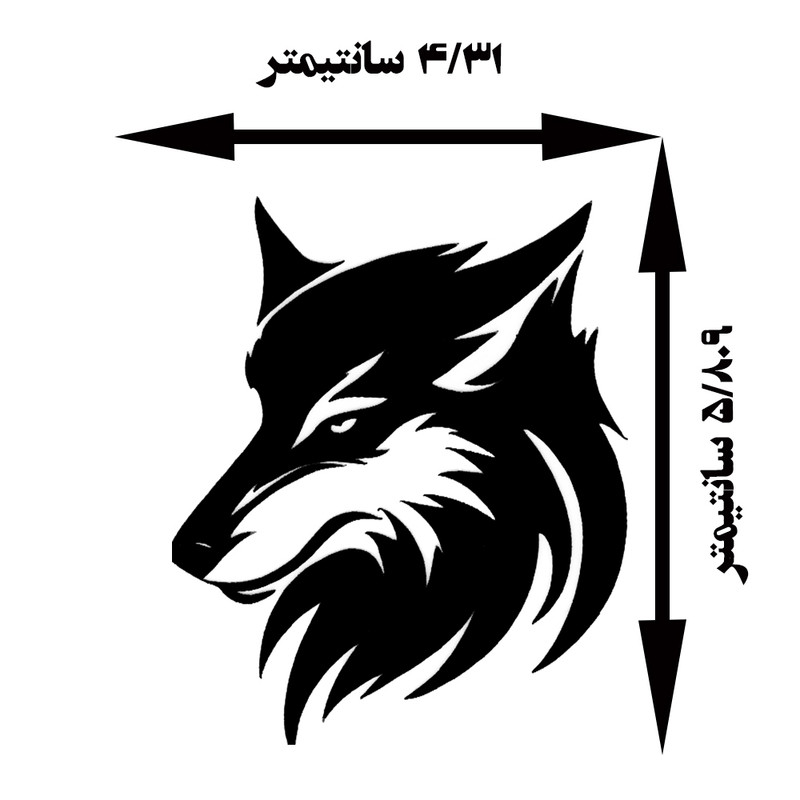 استیکر پارچه و لباس مدل  حرارتی طرح  گرگ کد 01 بسته 10 عددی