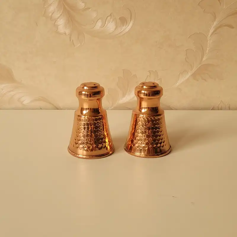 نمکدان مسی مدل شیپوری بسته 2 عددی