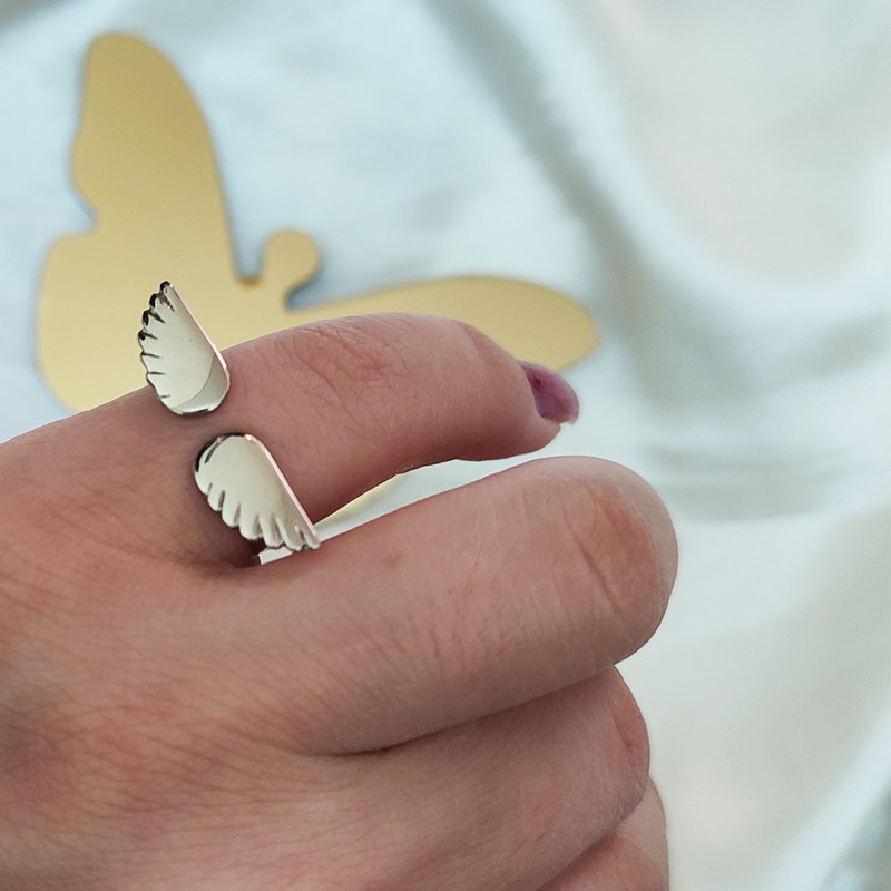 انگشتر زنانه مدل بال فرشته کد DA070