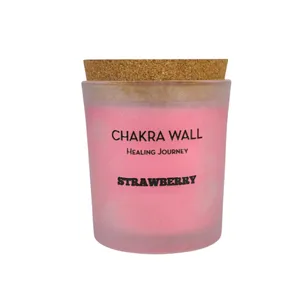 شمع استوانه‌ای معطر مدل فلورانس با رایحه توت فرنگی زمان اتمام 40 ساعت