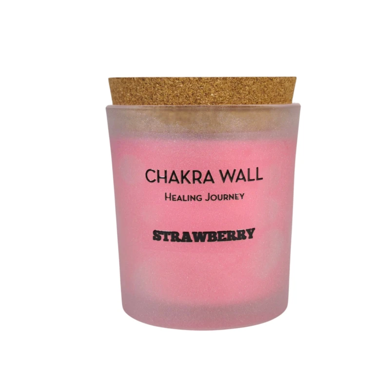 شمع استوانه‌ای معطر مدل فلورانس با رایحه توت فرنگی زمان اتمام 40 ساعت