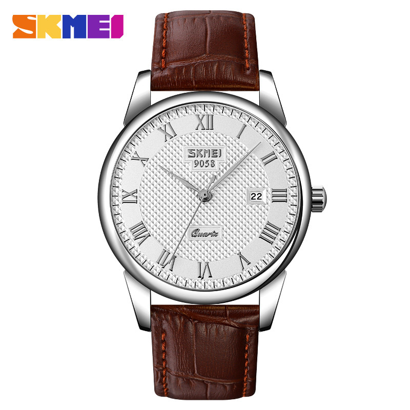 ساعت مچی عقربهای مردانه اسکمی مدل 9058brownman ساعت مچی عقربهای مردانه اسکمی مدل 9058brownman