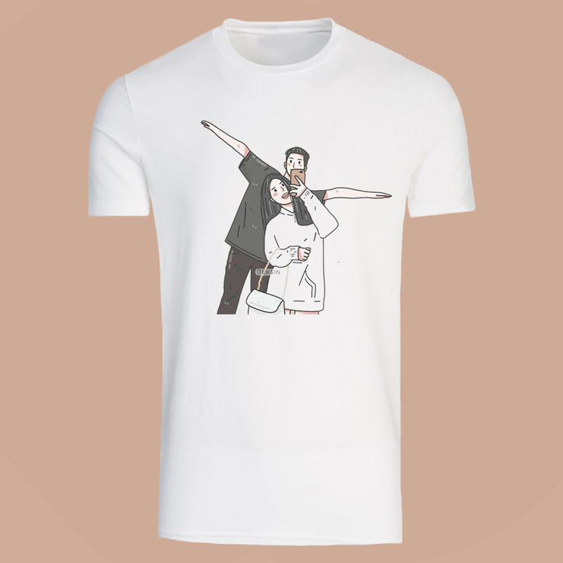 تی شرت آستین کوتاه زنانه طرح عشق کد v15