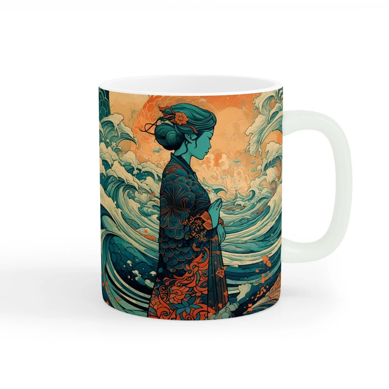 ماگ طرح دخترانه دوست داشتنی کد wall-8515