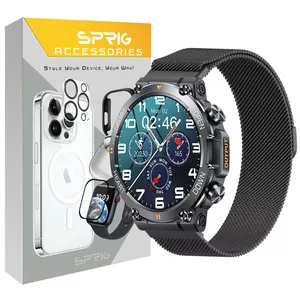 بند اسپریگ مدل Milanese مناسب برای ساعت هوشمند هپی تاچ K59 / K59 Pro