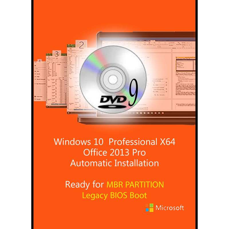 سیستم عامل   Windows 10 Pro Legacy BIOS + Office 2013 Pro نشر مایکروسافت