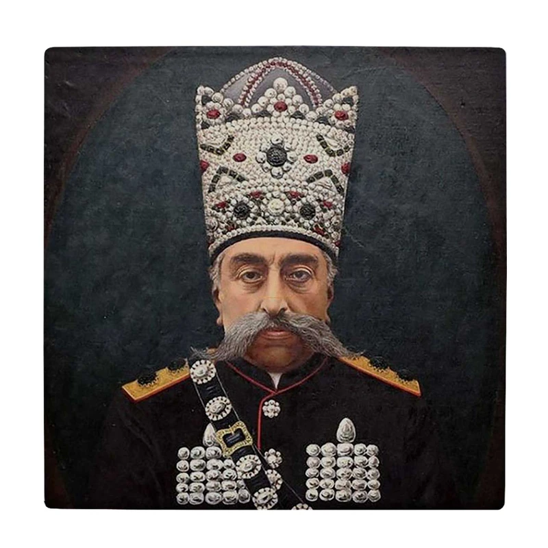  زیر لیوانی  طرح پرتره مظفرالدین شاه کد    5770780_4046