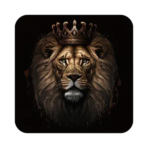 زیر لیوانی کاکتی طرح شیر مدل mp23369