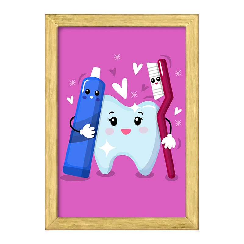 تابلو خندالو طرح دندان و دندان پزشکی کودکانه کد 36762