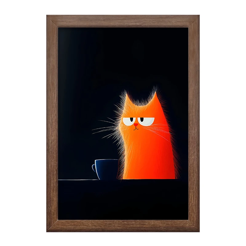 تابلو خندالو طرح گربه کیوت کد F5328